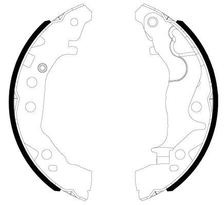 Bremsbackensatz Hinterachse Hella 8DB 355 038-201 von Hella