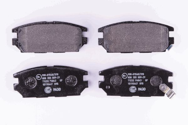 Bremsbelagsatz, Scheibenbremse Hinterachse Hella 8DB 355 009-291 von Hella