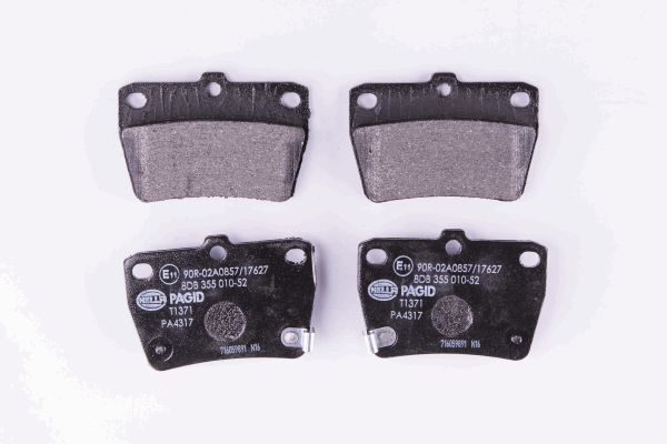 Bremsbelagsatz, Scheibenbremse Hinterachse Hella 8DB 355 010-521 von Hella