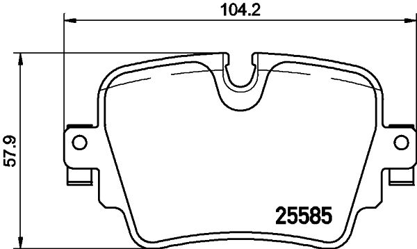 Bremsbelagsatz, Scheibenbremse Hinterachse Hella 8DB 355 021-161 von Hella