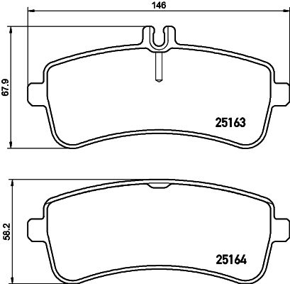 Bremsbelagsatz, Scheibenbremse Hinterachse Hella 8DB 355 021-521 von Hella