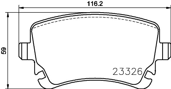 Bremsbelagsatz, Scheibenbremse Hinterachse Hella 8DB 355 024-961 von Hella