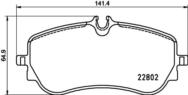 Bremsbelagsatz, Scheibenbremse Hinterachse Hella 8DB 355 037-751 von Hella