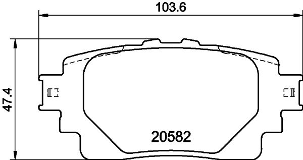 Bremsbelagsatz, Scheibenbremse Hinterachse Hella 8DB 355 040-121 von Hella