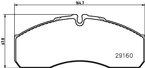 Bremsbelagsatz, Scheibenbremse Vorderachse Hella 8DB 355 005-401 von Hella