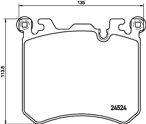 Bremsbelagsatz, Scheibenbremse Vorderachse Hella 8DB 355 020-431 von Hella