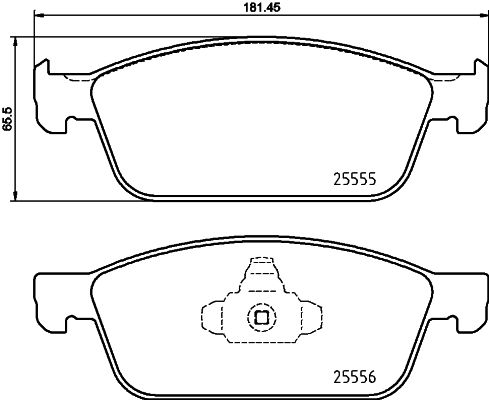 Bremsbelagsatz, Scheibenbremse Vorderachse Hella 8DB 355 025-511 von Hella