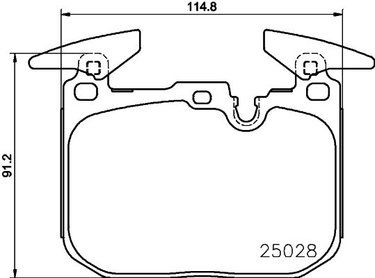 Bremsbelagsatz, Scheibenbremse Vorderachse Hella 8DB 355 025-771 von Hella