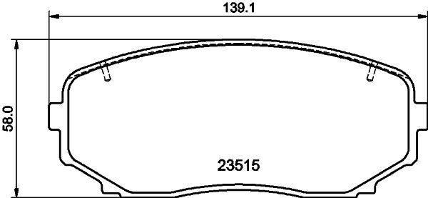 Bremsbelagsatz, Scheibenbremse Vorderachse Hella 8DB 355 032-941 von Hella