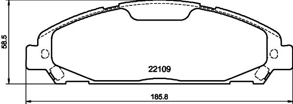 Bremsbelagsatz, Scheibenbremse Vorderachse Hella 8DB 355 032-991 von Hella