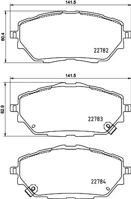 Bremsbelagsatz, Scheibenbremse Vorderachse Hella 8DB 355 037-761 von Hella