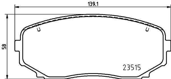 Bremsbelagsatz, Scheibenbremse Vorderachse Hella 8DB 355 037-911 von Hella