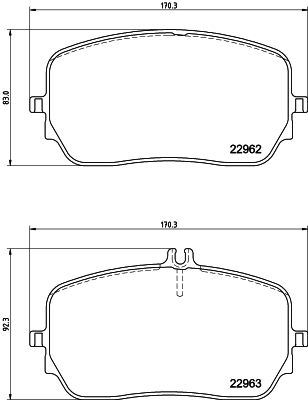 Bremsbelagsatz, Scheibenbremse Vorderachse Hella 8DB 355 039-211 von Hella