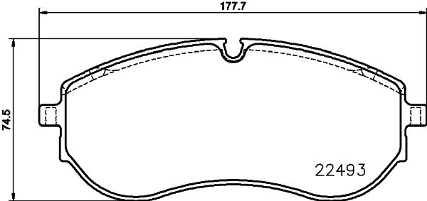 Bremsbelagsatz, Scheibenbremse Vorderachse Hella 8DB 355 039-521 von Hella