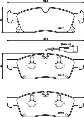 Bremsbelagsatz, Scheibenbremse Vorderachse Hella 8DB 355 039-871 von Hella