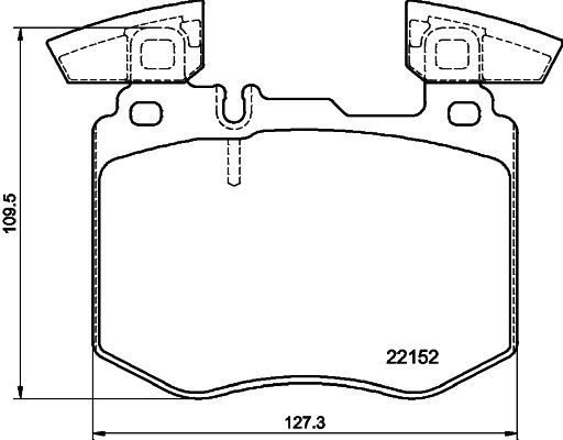 Bremsbelagsatz, Scheibenbremse Vorderachse Hella 8DB 355 039-981 von Hella