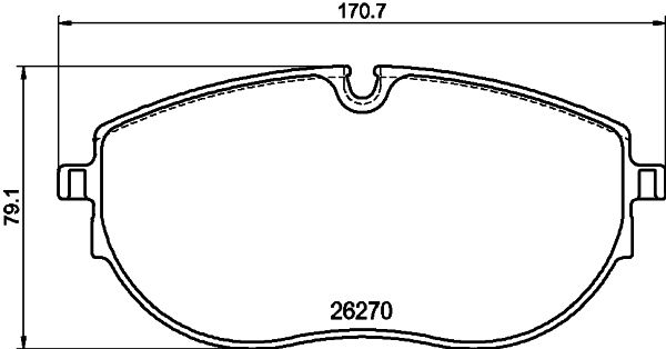 Bremsbelagsatz, Scheibenbremse Vorderachse Hella 8DB 355 040-891 von Hella