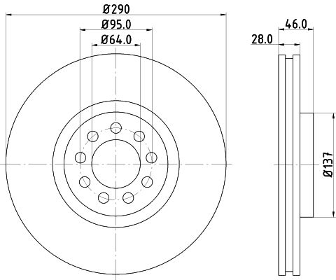 Bremsscheibe Hella 8DD 355 117-461 von Hella