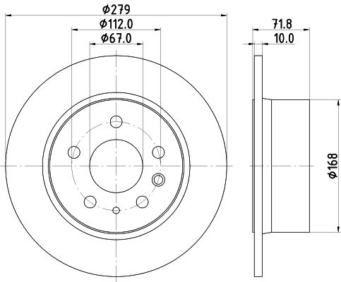 Bremsscheibe Hinterachse Hella 8DD 355 100-991 von Hella