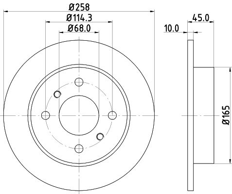 Bremsscheibe Hinterachse Hella 8DD 355 102-661 von Hella