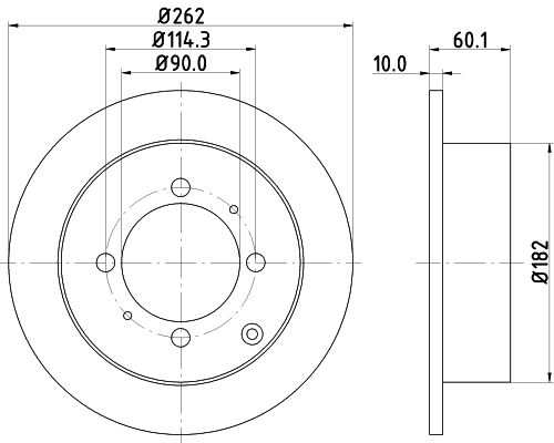 Bremsscheibe Hinterachse Hella 8DD 355 107-331 von Hella