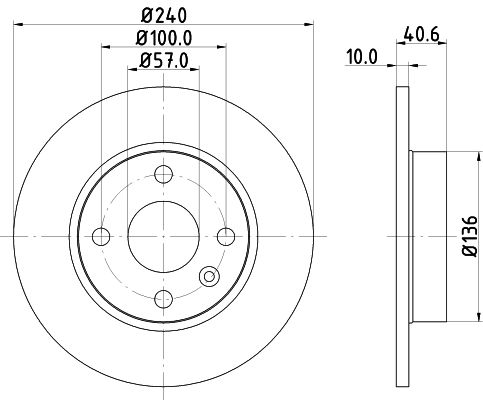 Bremsscheibe Hinterachse Hella 8DD 355 108-251 von Hella