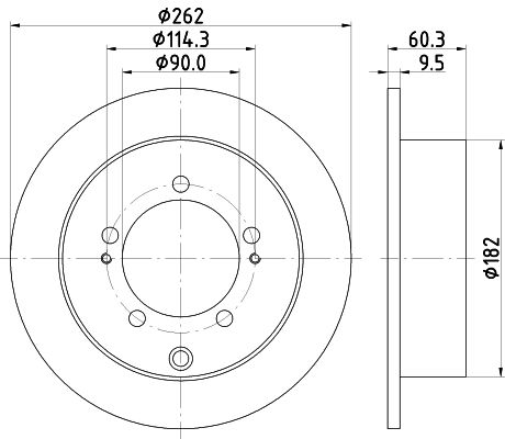 Bremsscheibe Hinterachse Hella 8DD 355 112-941 von Hella