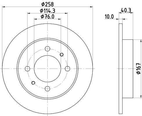 Bremsscheibe Hinterachse Hella 8DD 355 118-111 von Hella