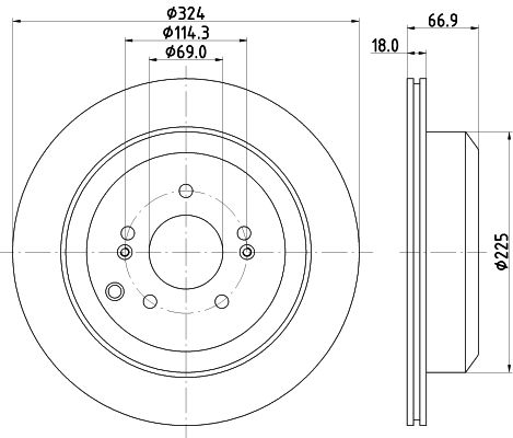 Bremsscheibe Hinterachse Hella 8DD 355 118-531 von Hella