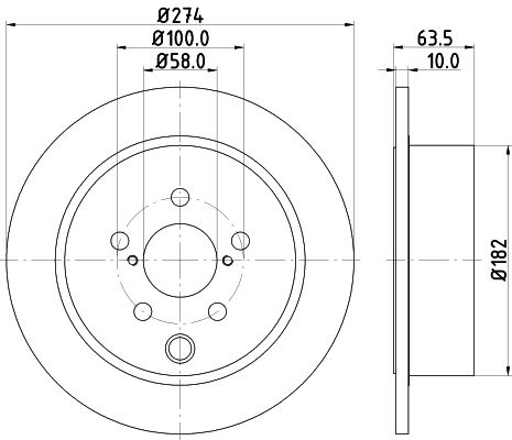 Bremsscheibe Hinterachse Hella 8DD 355 120-341 von Hella