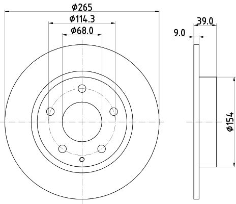 Bremsscheibe Hinterachse Hella 8DD 355 120-461 von Hella