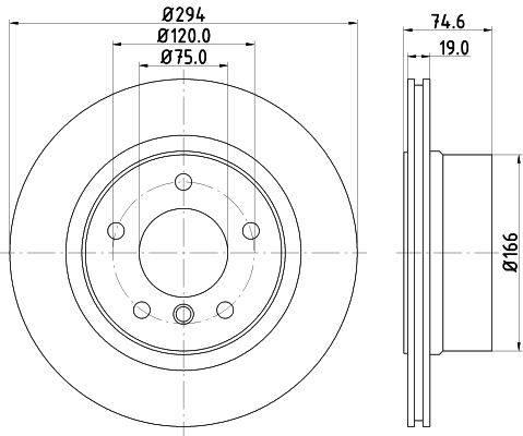 Bremsscheibe Hinterachse Hella 8DD 355 128-511 von Hella