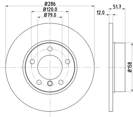 Bremsscheibe Vorderachse Hella 8DD 355 102-561 von Hella