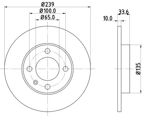 Bremsscheibe Vorderachse Hella 8DD 355 104-191 von Hella