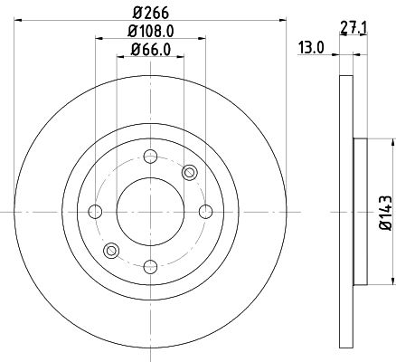 Bremsscheibe Vorderachse Hella 8DD 355 105-751 von Hella