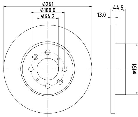 Bremsscheibe Vorderachse Hella 8DD 355 105-861 von Hella