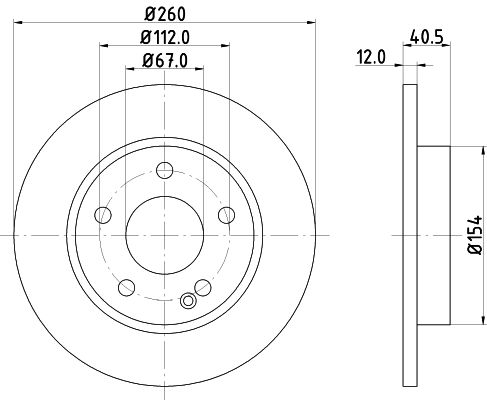 Bremsscheibe Vorderachse Hella 8DD 355 105-971 von Hella