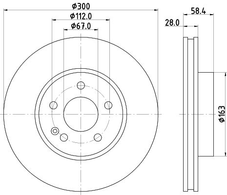 Bremsscheibe Vorderachse Hella 8DD 355 110-071 von Hella