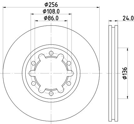 Bremsscheibe Vorderachse Hella 8DD 355 111-731 von Hella