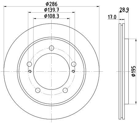 Bremsscheibe Vorderachse Hella 8DD 355 111-791 von Hella