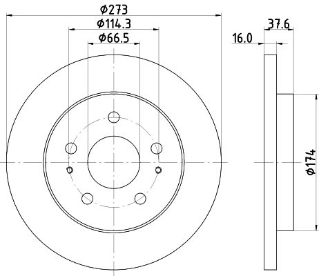 Bremsscheibe Vorderachse Hella 8DD 355 111-971 von Hella