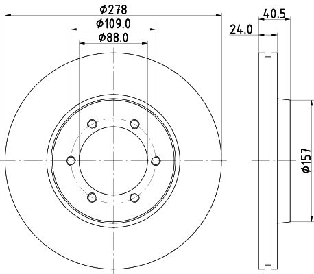 Bremsscheibe Vorderachse Hella 8DD 355 111-991 von Hella