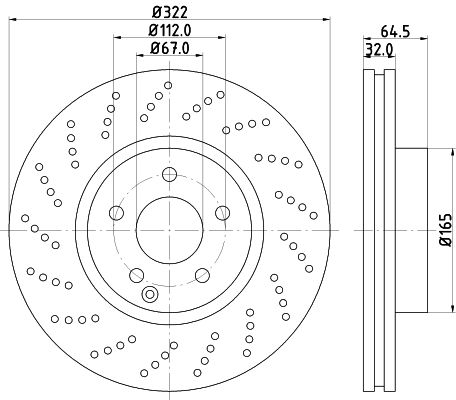 Bremsscheibe Vorderachse Hella 8DD 355 114-231 von Hella