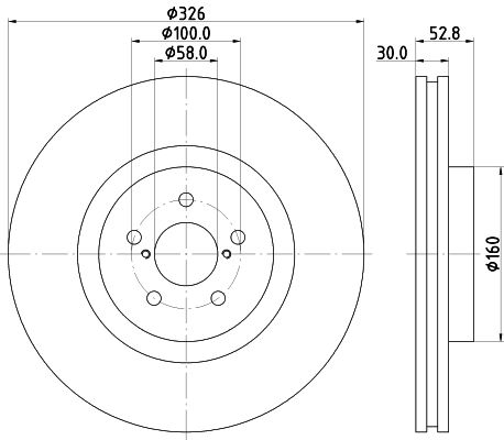 Bremsscheibe Vorderachse Hella 8DD 355 114-651 von Hella