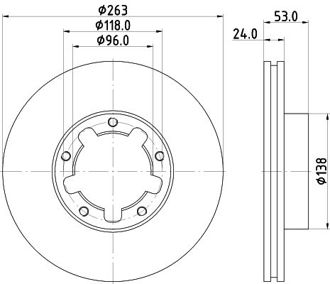 Bremsscheibe Vorderachse Hella 8DD 355 115-221 von Hella