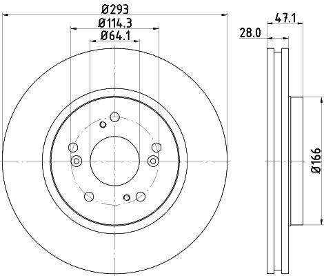 Bremsscheibe Vorderachse Hella 8DD 355 115-941 von Hella