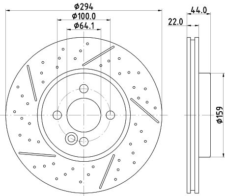 Bremsscheibe Vorderachse Hella 8DD 355 116-211 von Hella