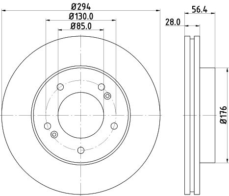 Bremsscheibe Vorderachse Hella 8DD 355 116-471 von Hella