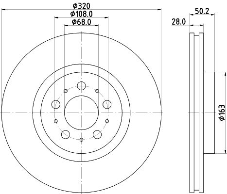 Bremsscheibe Vorderachse Hella 8DD 355 117-851 von Hella