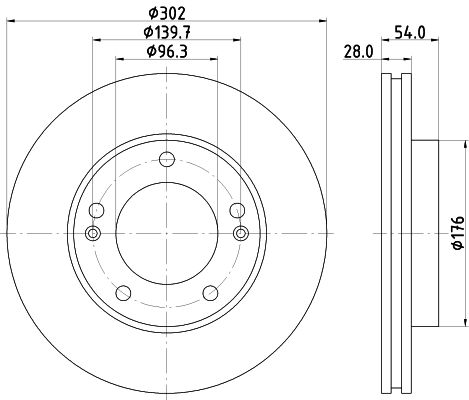 Bremsscheibe Vorderachse Hella 8DD 355 118-081 von Hella